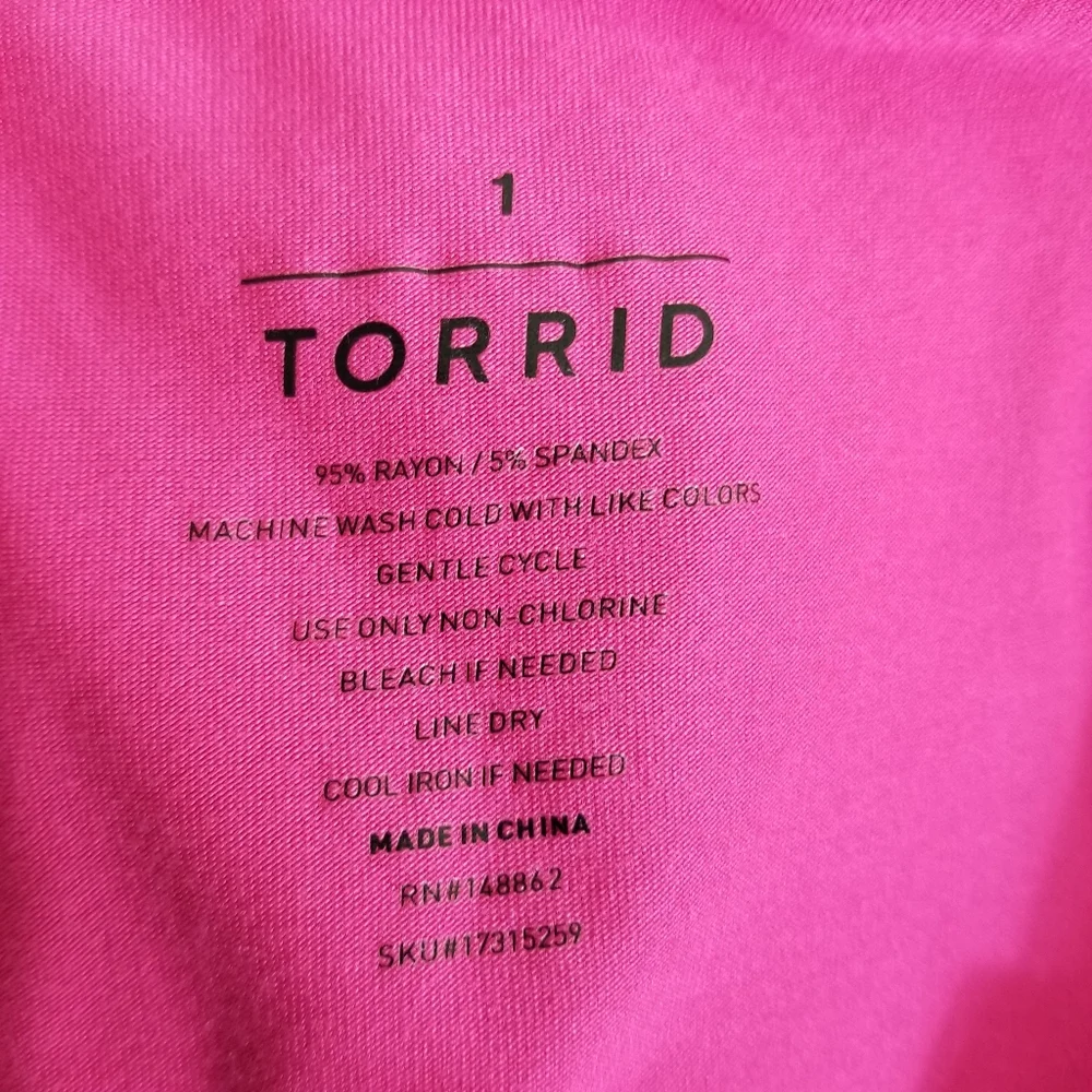 Torrid Maxi Dress Womens Sz 1X  14/16 Pink Super Soft Trapeze Adjustable Straps - Picture 10 of 13